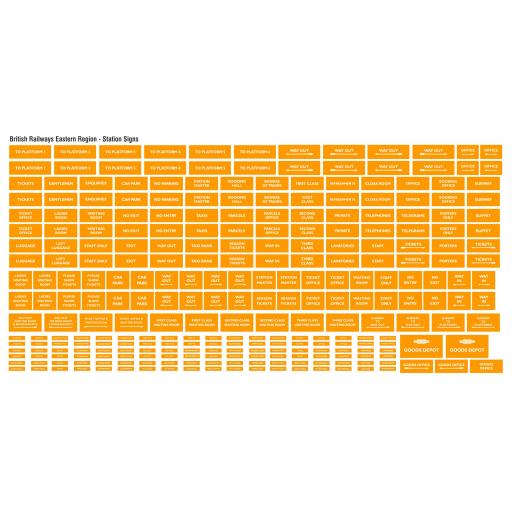 British Railways North Eastern Region General Station Signs - OO Gauge