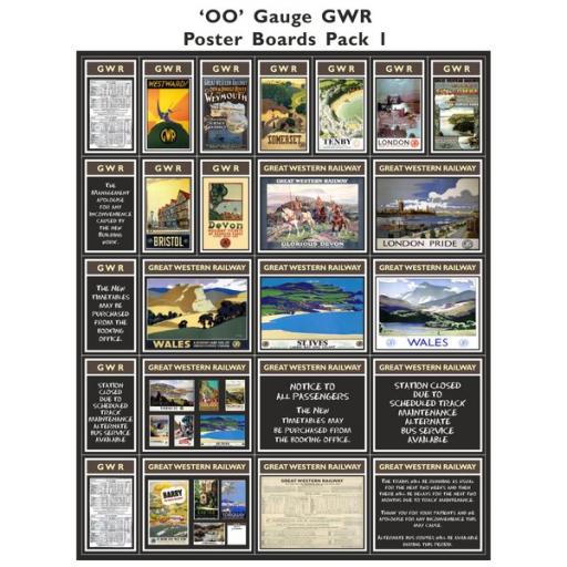 GWR Poster Boards Pack 1 - OO Gauge