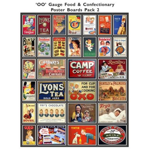 Die Cut Self Adhesive Food Poster Boards Pack 2