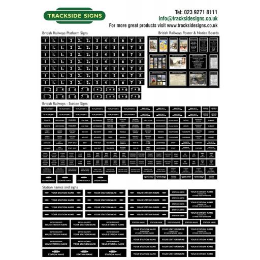 British Railways (Black) Station Signs - N Gauge