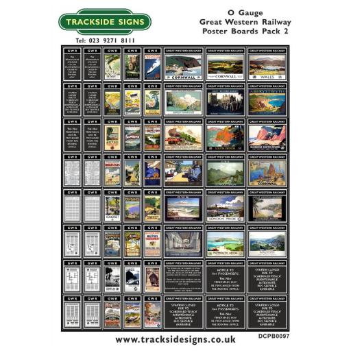 Die Cut GWR Poster Boards Pack 2 (Black) - O Gauge