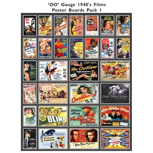 1940's Films Poster Boards Pack 1 - OO Gauge