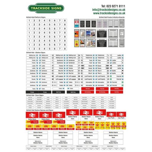 British Rail Full Station Sign Sets - N Gauge