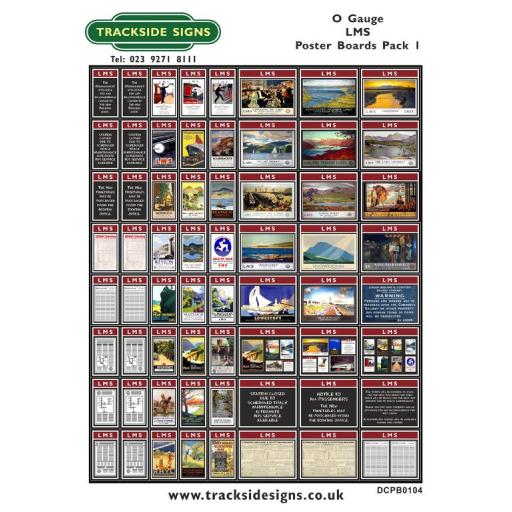 Die Cut LMS Poster Boards Pack 1 (Maroon) - O Gauge