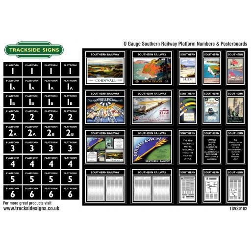 Southern Railway Black - Platform Signs - O Gauge - TSVS0102.jpg
