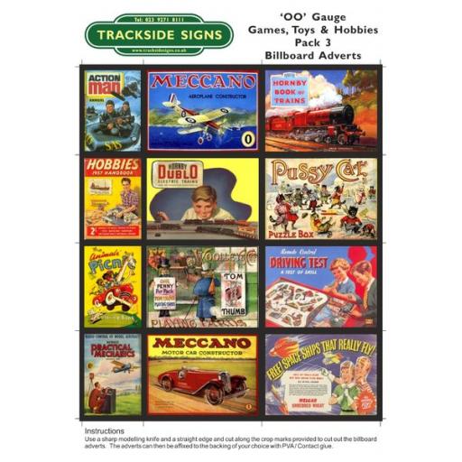 Toys & Hobbies Billboard Sheets Pack 3 - OO Gauge