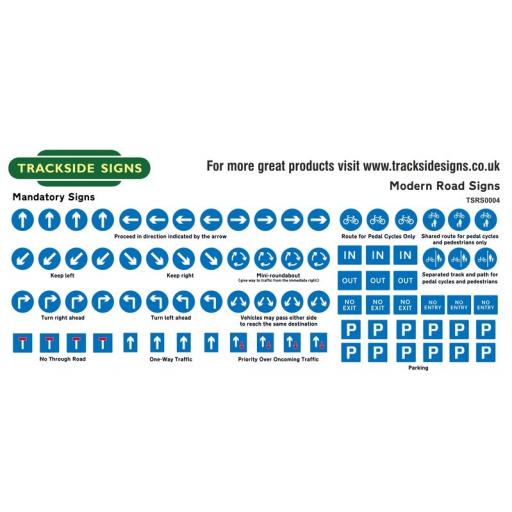 Mandatory Road Signs (Modern) - OO Gauge