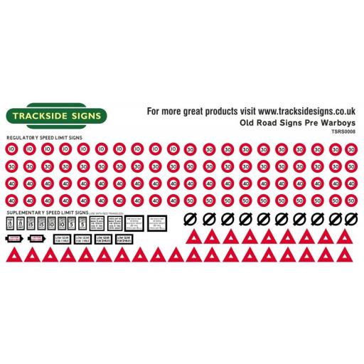 Speed Limit Signs (Pre 1960s) - OO Gauge