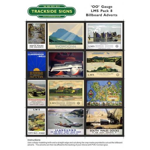 LMS Billboard Sheets Pack 8 - 'OO' Gauge