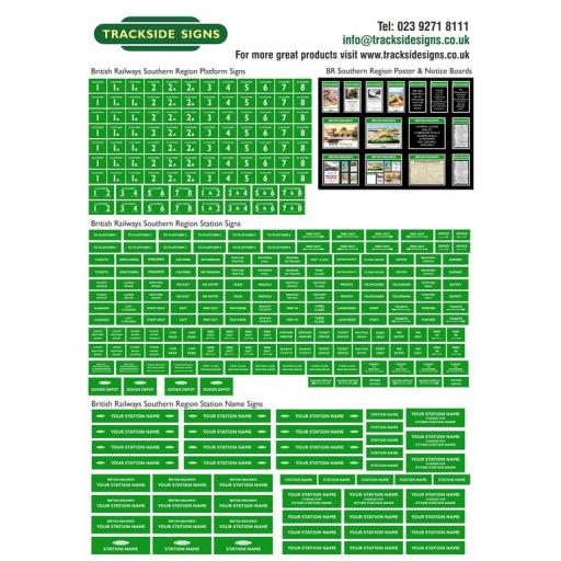 British Railways Southern Region Full Station Sign Sets - N Gauge