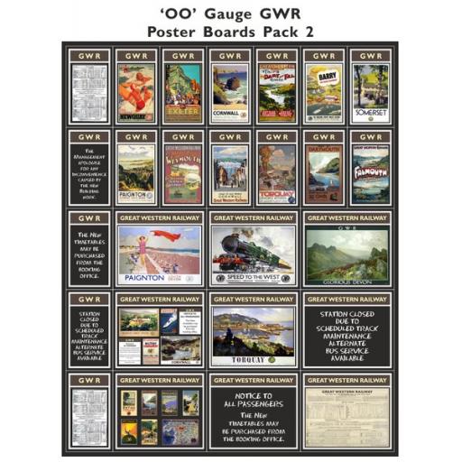 Die Cut GWR Poster Boards Pack 2 - OO Gauge