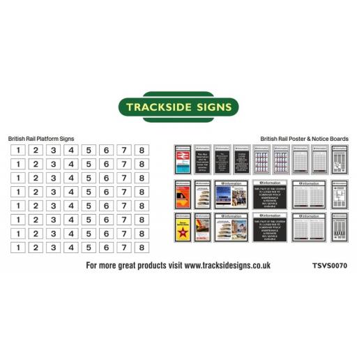 British Rail Platform Numbers and Posterboards - N Gauge