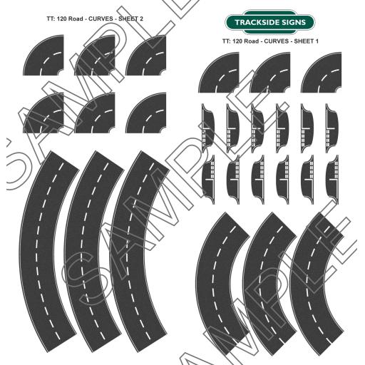TT:120 Curved Road Layout Sheet