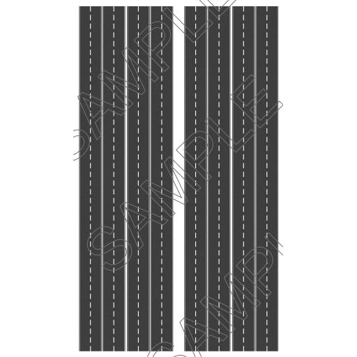 Straight Road Sheet - OO Gauge - 66mm wide